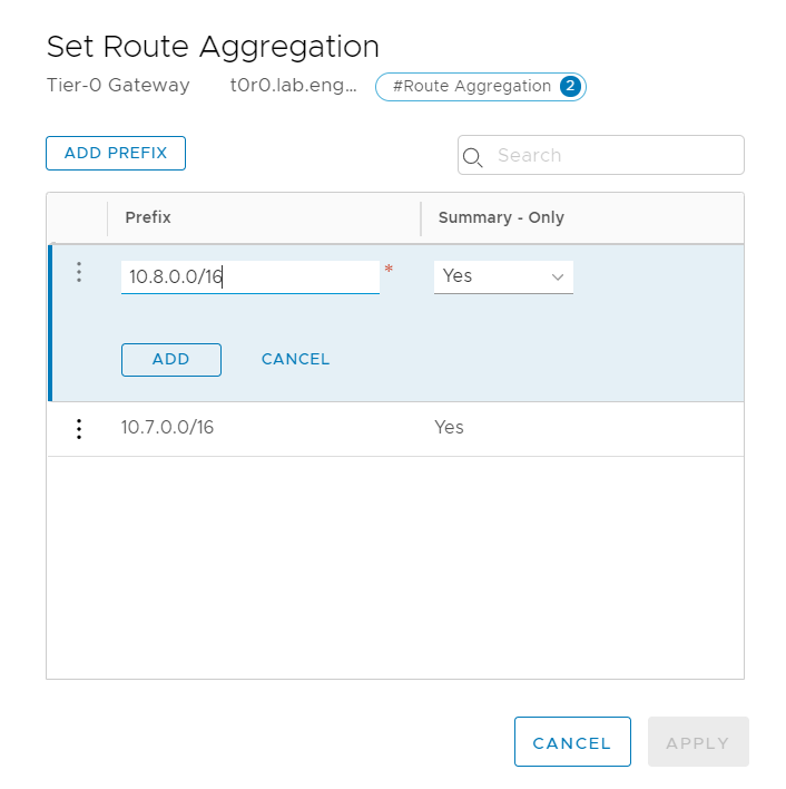 Route Aggregation