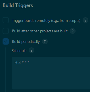 Build Triggers